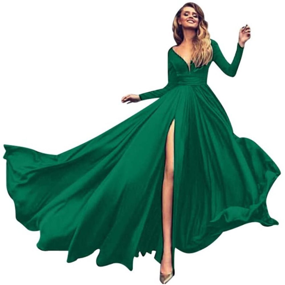 Long Sleeve Green Maxi Dress Size Small